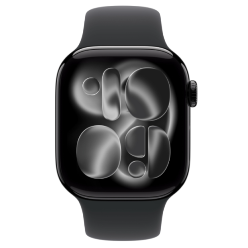 Apple Watch Series 11 MEUX4 , 46 мм, корпус из алюминия (угольно-черный), спортивный ремешок (черный) M/L фото 2