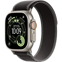 Apple Watch Ultra 3 (MFT94) GPS + Cellular 49mm Natural Titanium Case with Black/Charcoal Trail Loop - M/L