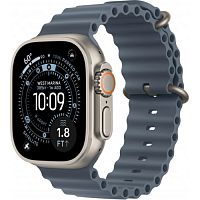 Apple Watch Ultra 3 (MEWH4) GPS + Cellular 49mm Natural Titanium Case with Anchor Blue Ocean Band